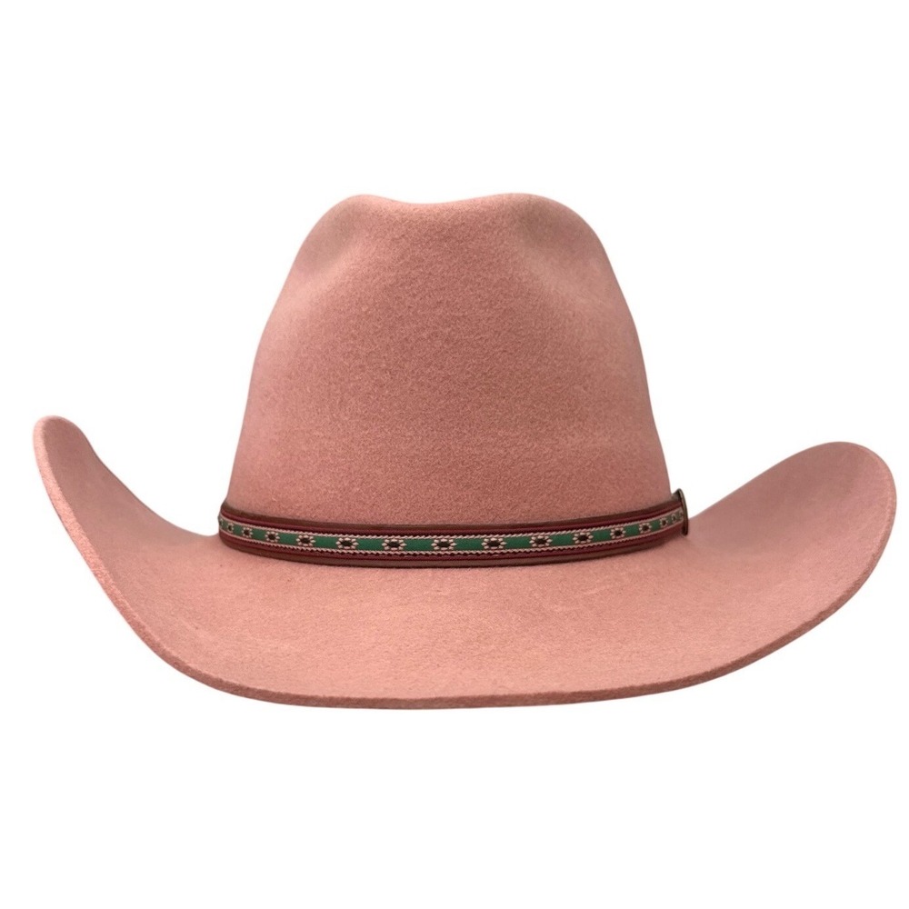 Stetson Rose Pink Felt Western Hat with Decorative Band